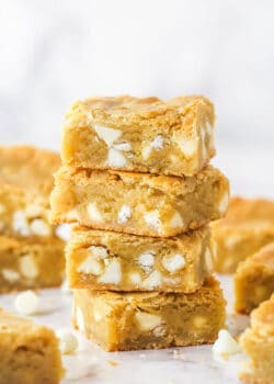 A stack of 4 blondies.