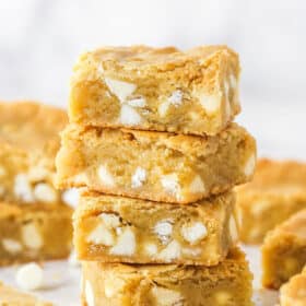 A stack of 4 blondies.