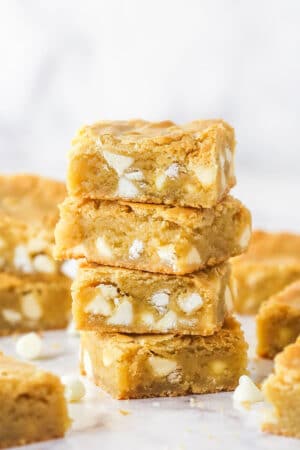 A stack of 4 blondies.