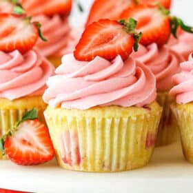 Strawberry cupcakes.
