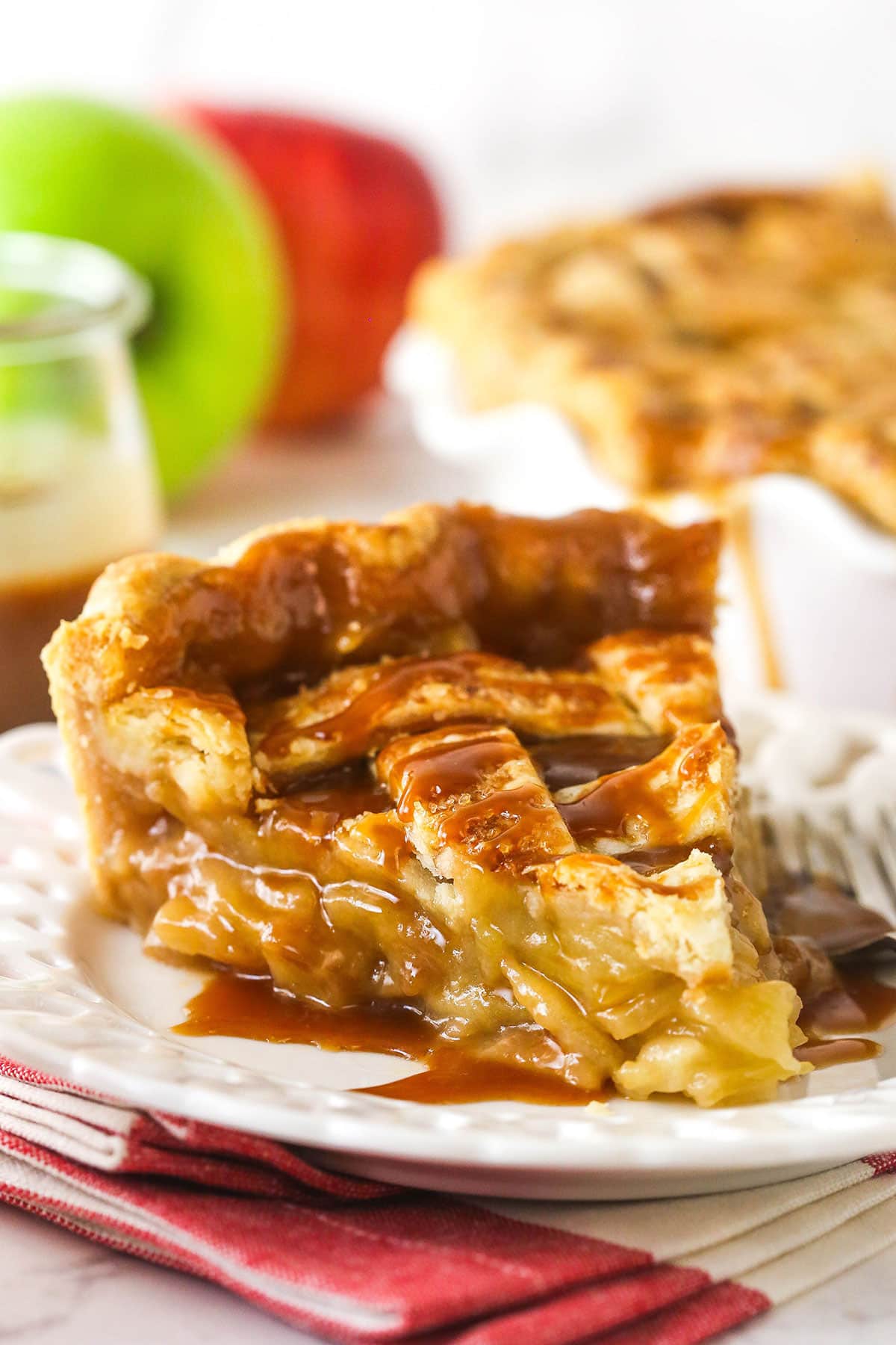 Gooey Caramel Apple Pie - With the BEST Flaky, Buttery Crust!