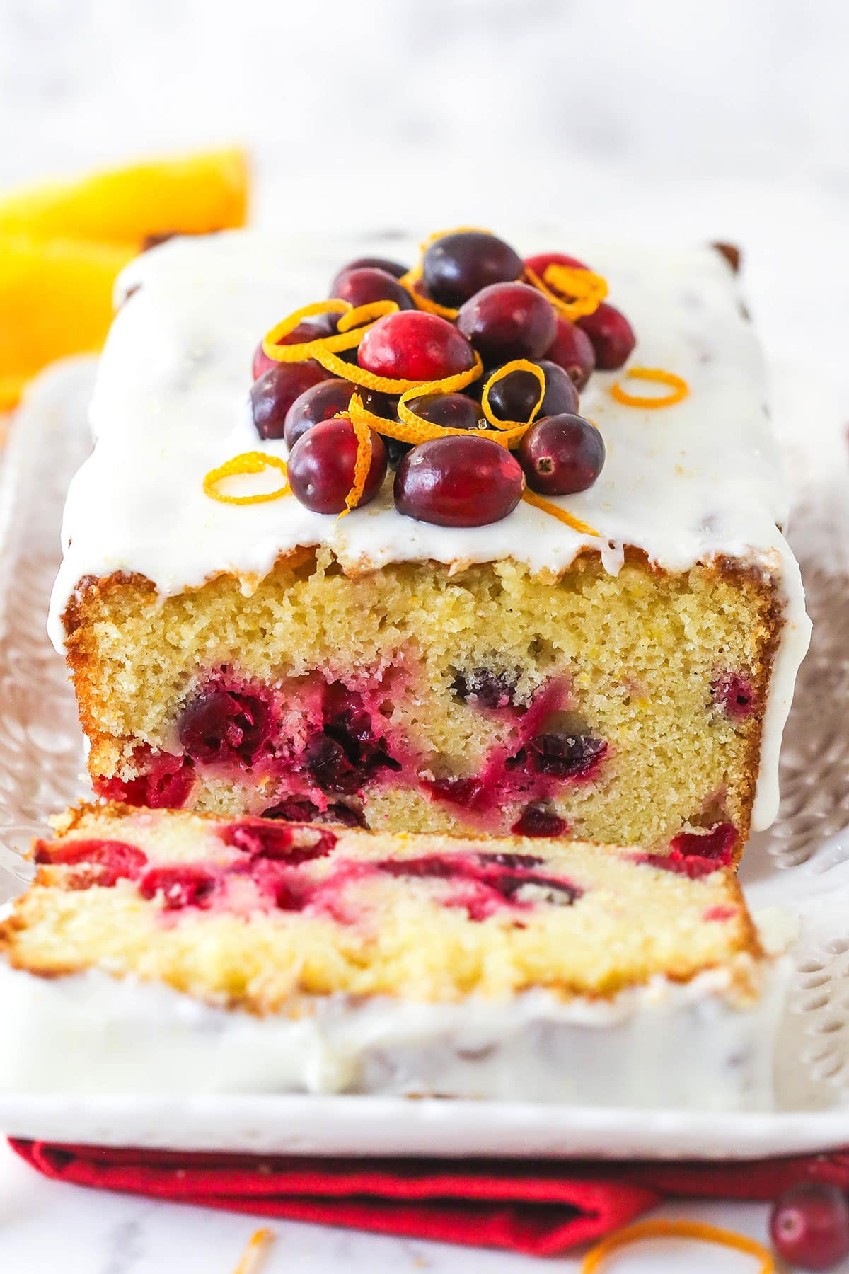 Festive Cranberry Orange Loaf - With the Perfect Orange Glaze Festive Cranberry Orange Loaf - With the Perfect Orange Glaze