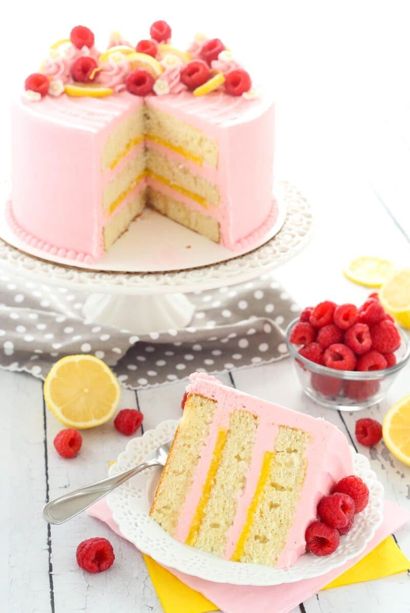 Lemon Raspberry Layer Cake | Life Love and Sugar