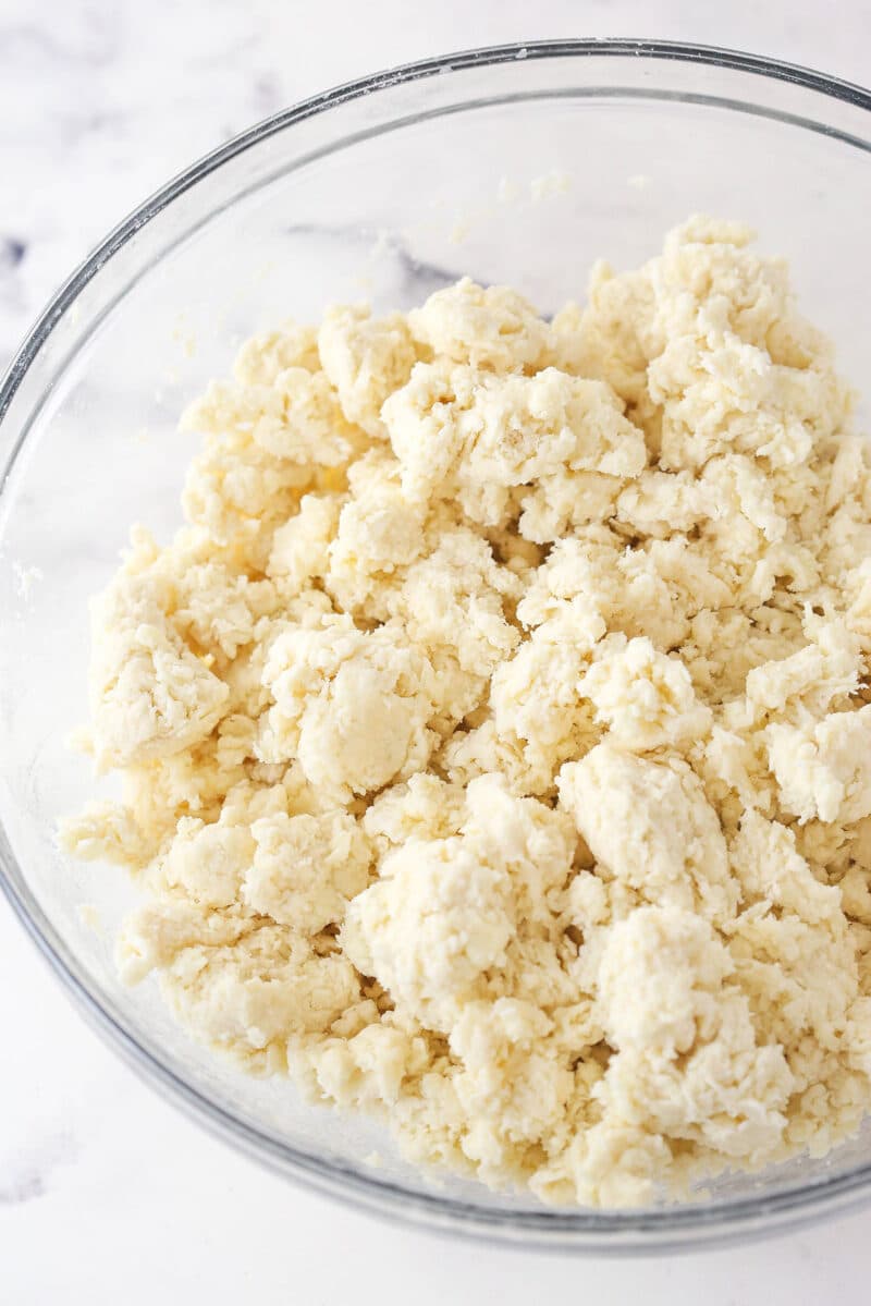 pie crust after adding the water