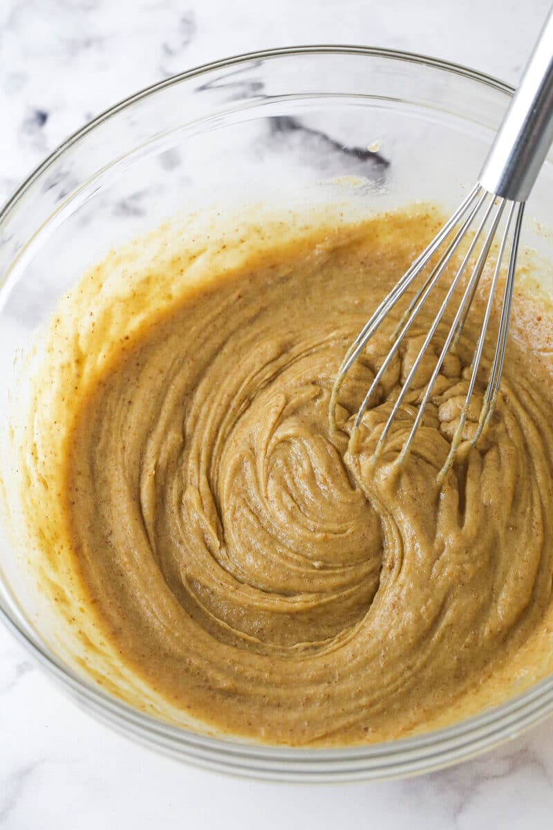 These brown sugar cutout cookies are the best! Browning the butter gives them a nutty, caramelized flavor and a dreamy, soft, chewy texture. Combining the wet and dry ingredients for brown sugar cut out cookies.