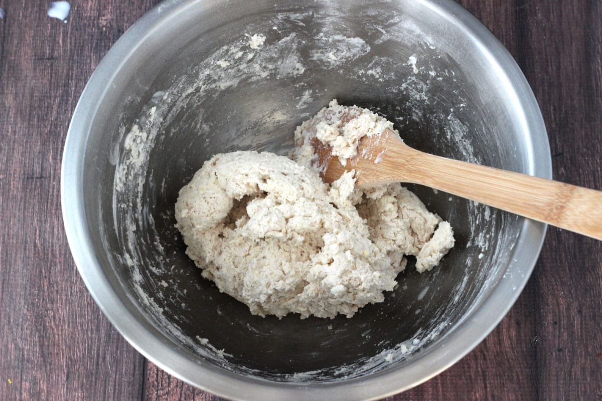 Mixed biscuit dough.