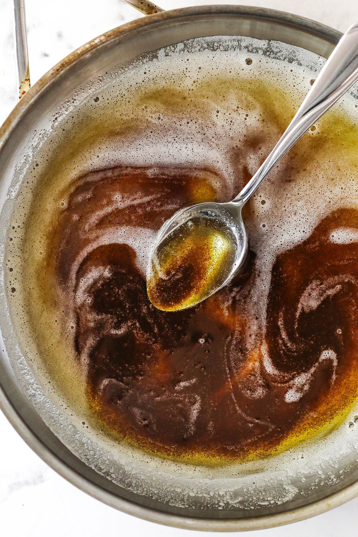 brown butter in the pan