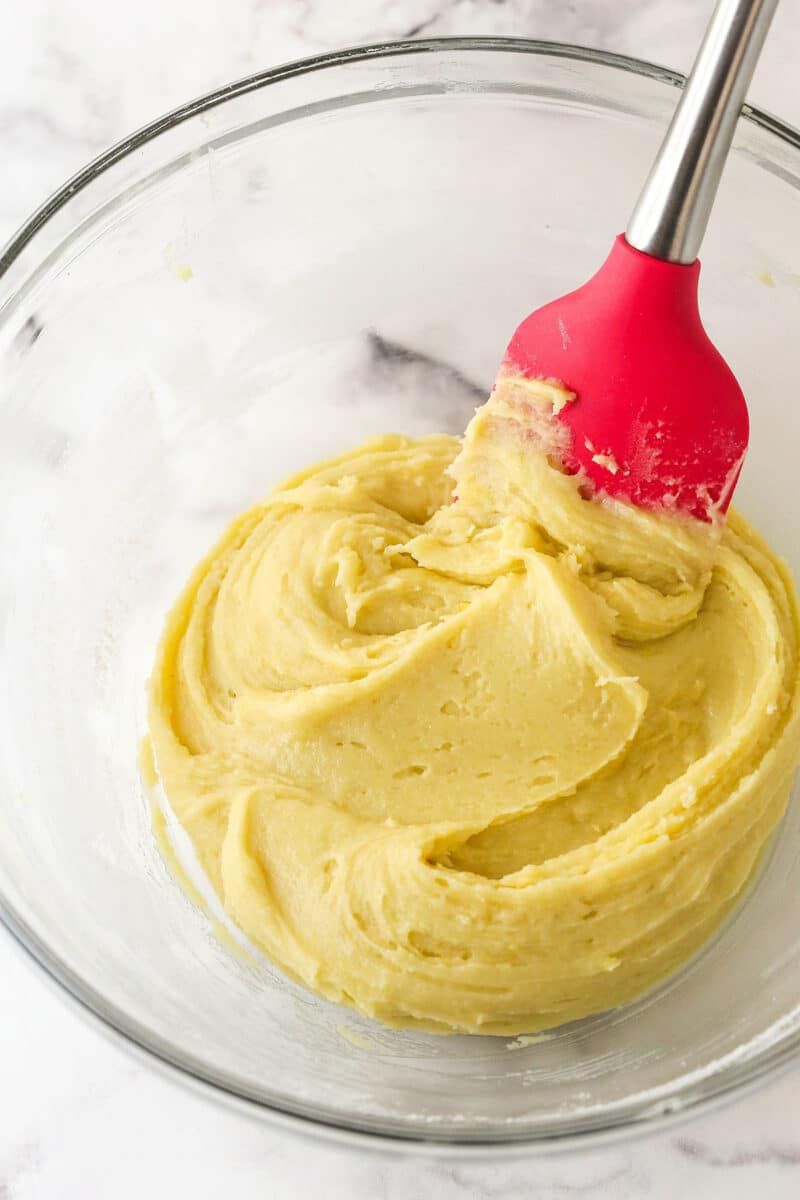 Snickerdoodle cookie dough ready to be turned into the base for snickerdoodle cheesecake.