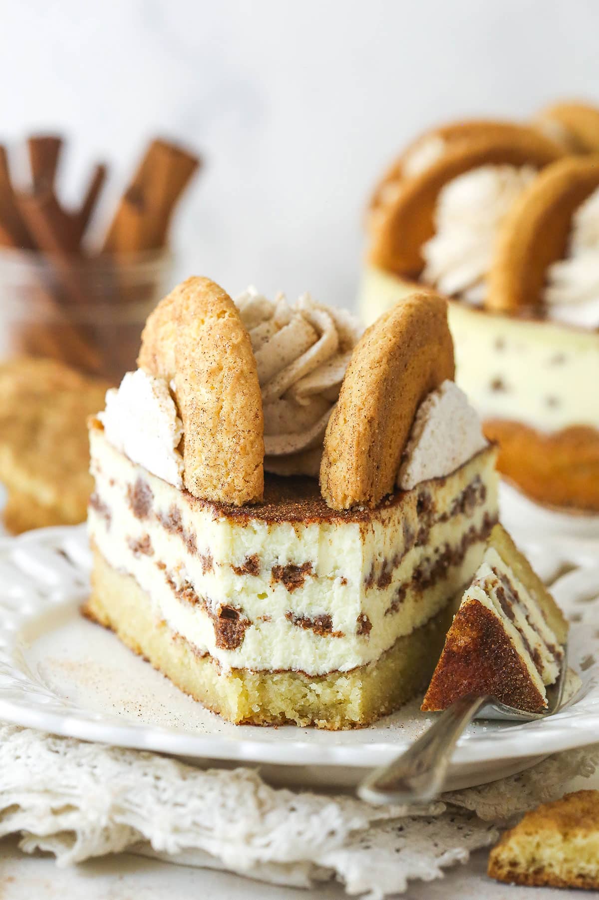 Snickerdoodle Cheesecake Recipe - With a Chewy Cookie Base