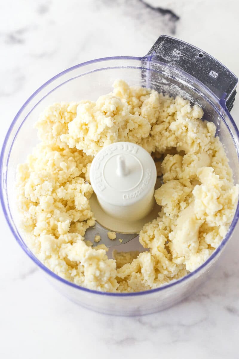 Flour and butter in a food processor