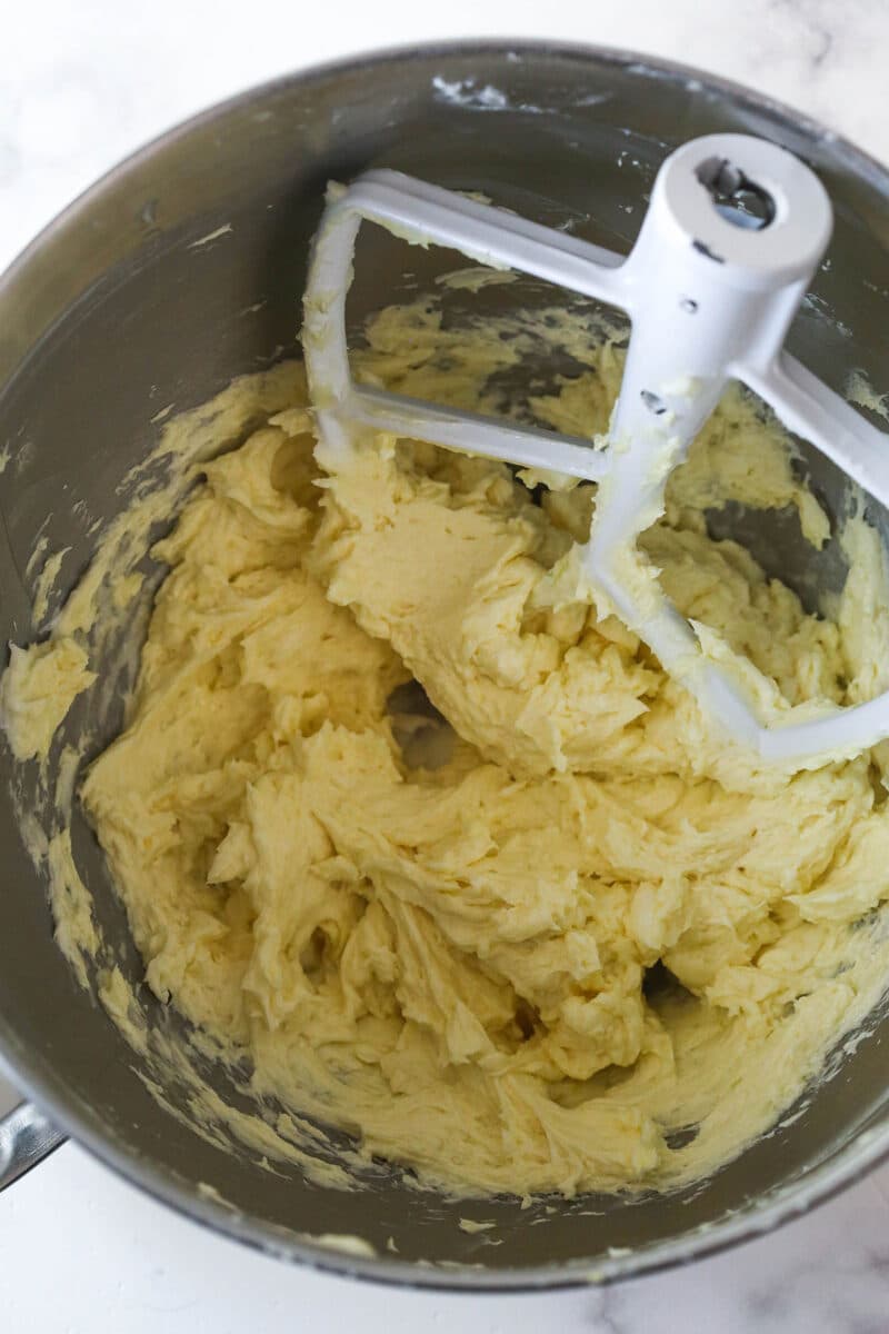 These copycat Lofthouse Cookies are soft and cakey with a melt-in-your-mouth texture and light flavor, just like the ones at the supermarket. Eggs and vanilla added to creamed butter and sugar