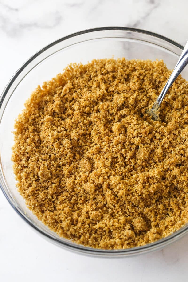 crust ingredients combined in glass bowl
