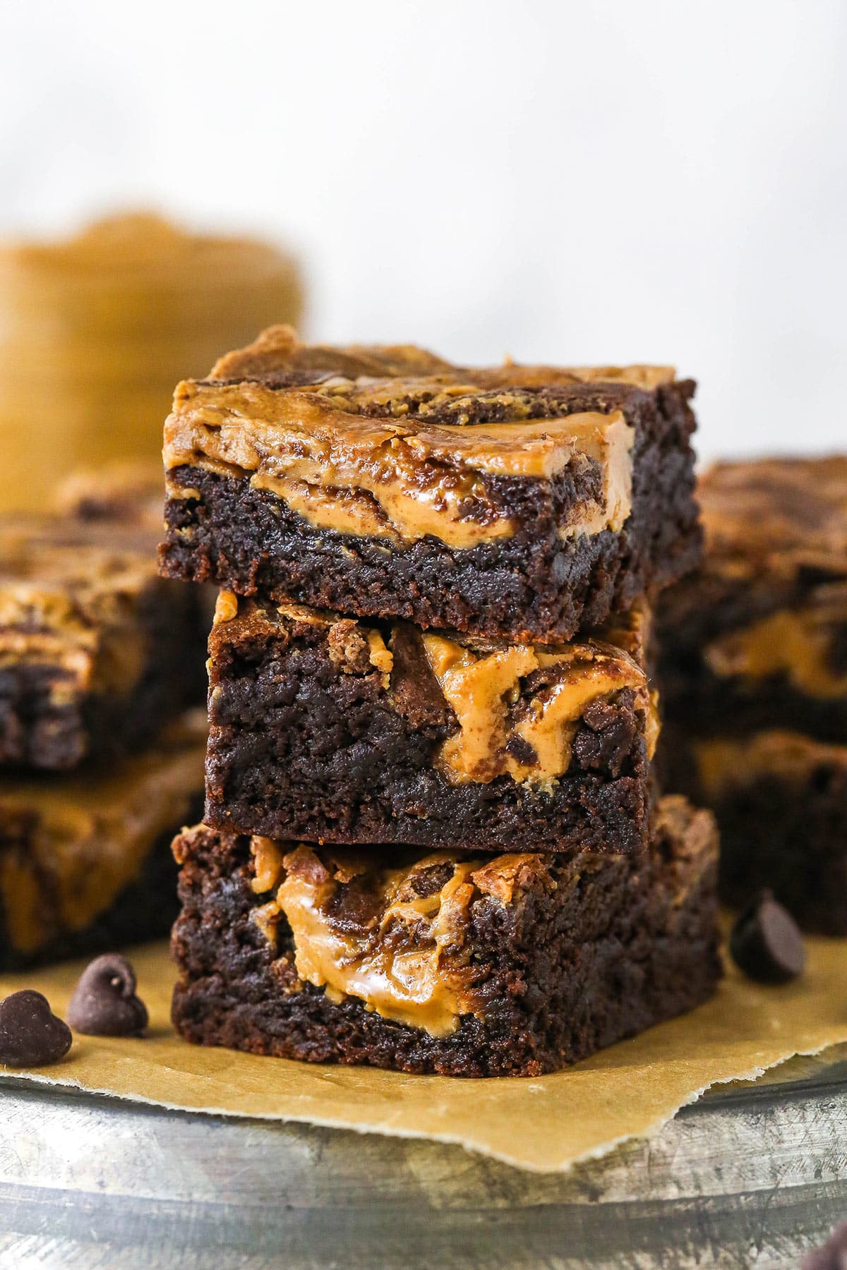 Easy Peanut Butter Brownies - Rich & Chewy!