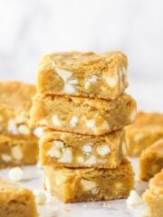 A stack of 4 blondies.